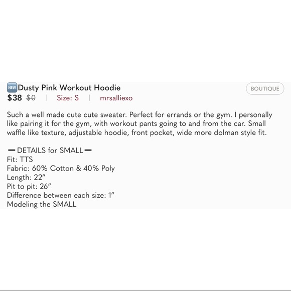 mrsalliexo | Dusty Pink Workout Hoodie - Picture 12 of 12